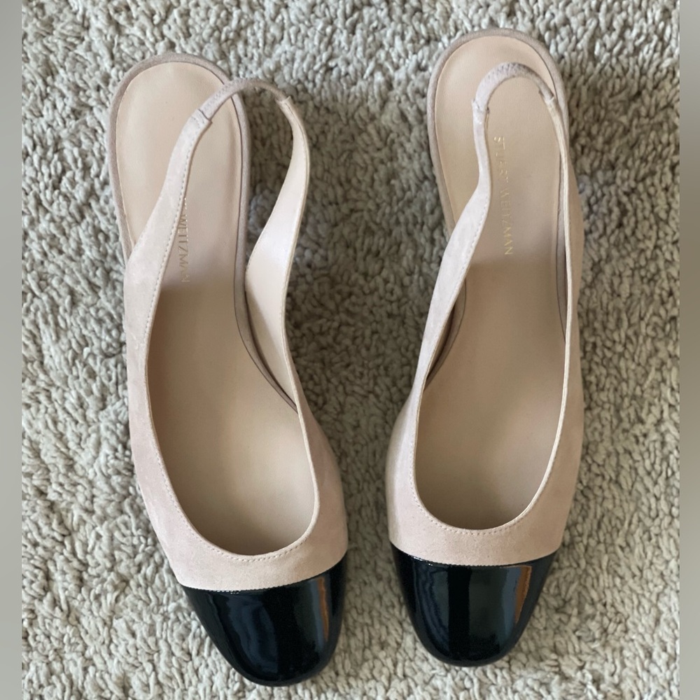 Stuart Weitzman Loraina Two-Tone Slingback Pumps